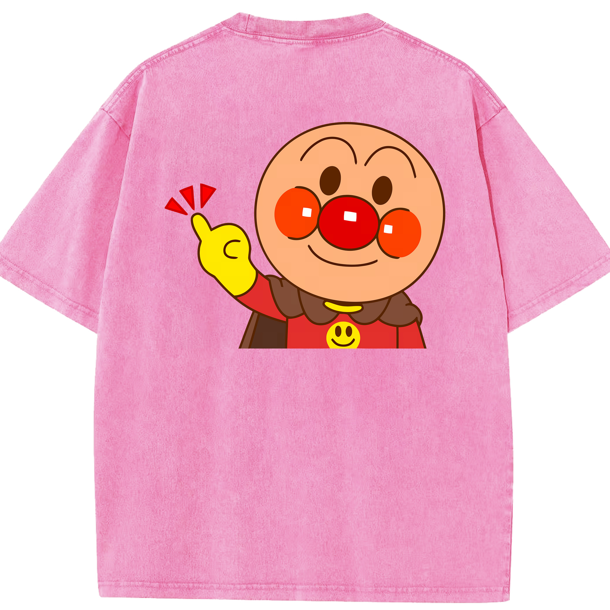 （画像用） アンパンマン Anpanman 綿100% ヴィンテージ風 半袖Tシャツ（背面プリント）